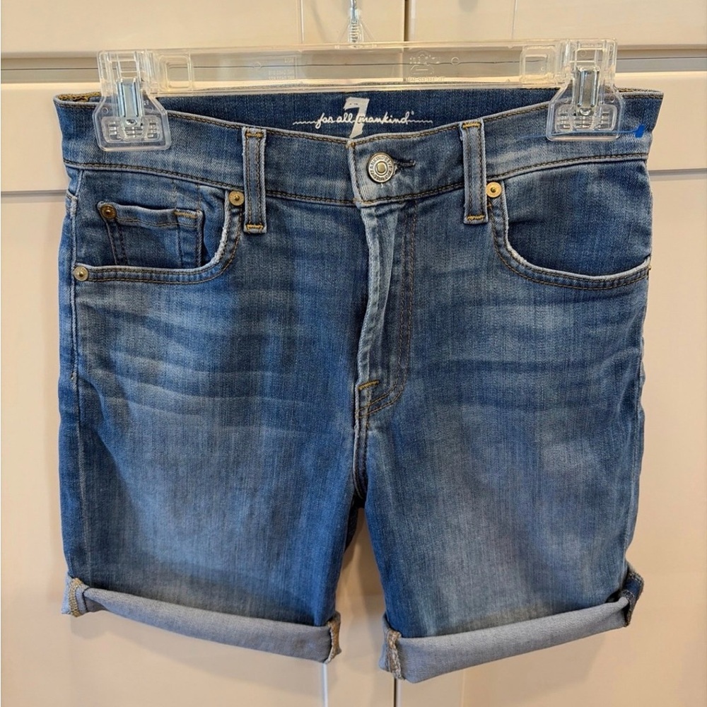 7 For All Man Kind Cuffed Shorts Size 25